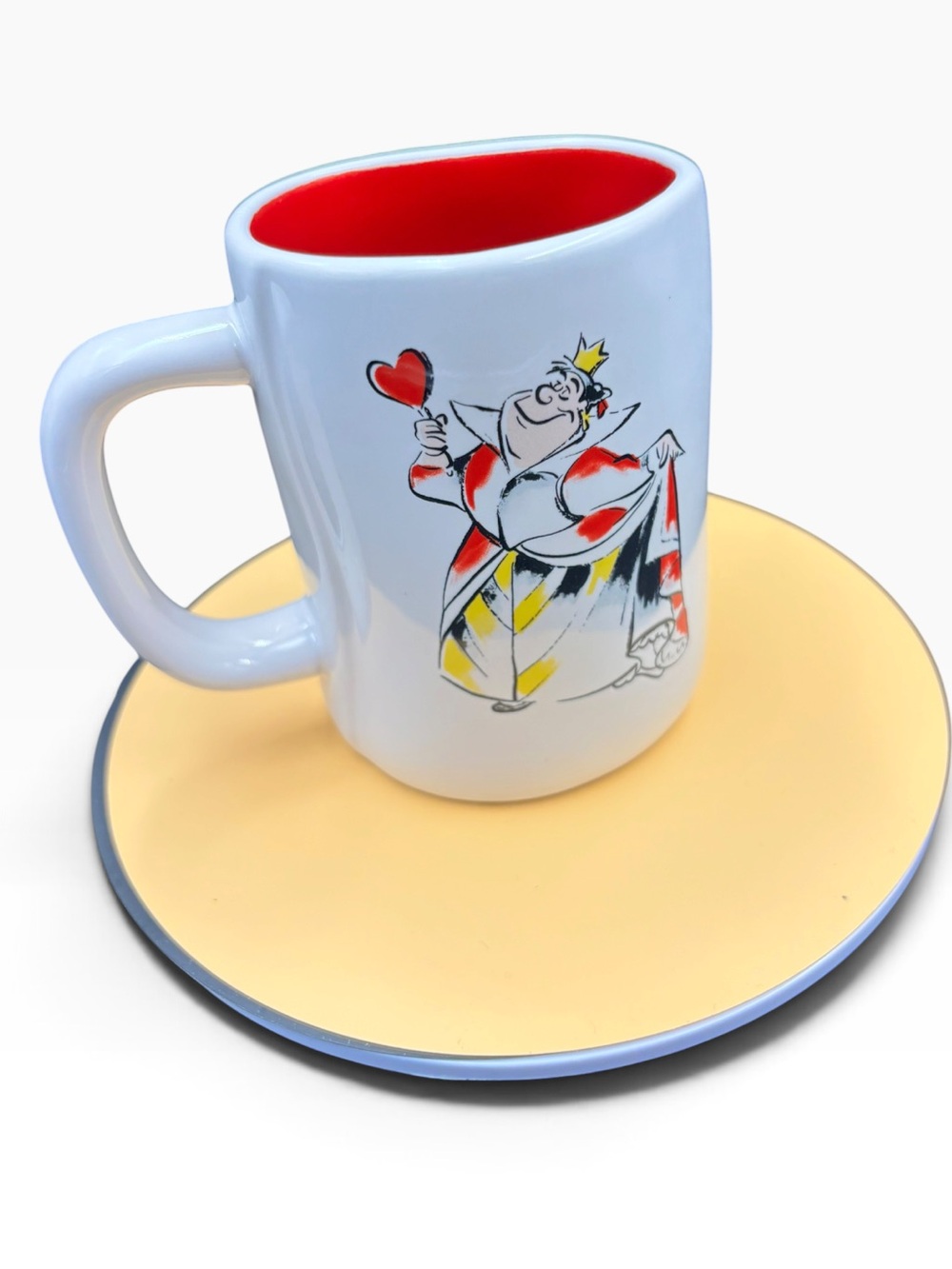 Disney Rae Dunn Queen of Hearts Mug Alice in Wonderland Red